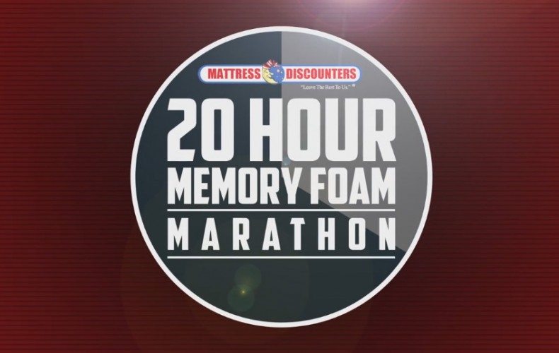 Mattress Discounters – 20 Hour Memory Foam Marathon